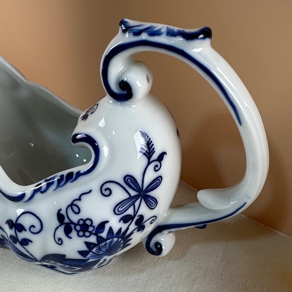 Vienna Woods Blue Onion Ceramic Pitcher - Picture 2 of 10